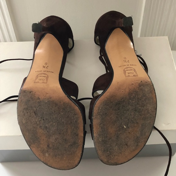 Charles David Suede Lace-Up Heels - Picture 4 of 7